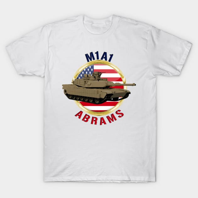 M1A1 Abrams USA T-Shirt by MilMerchant